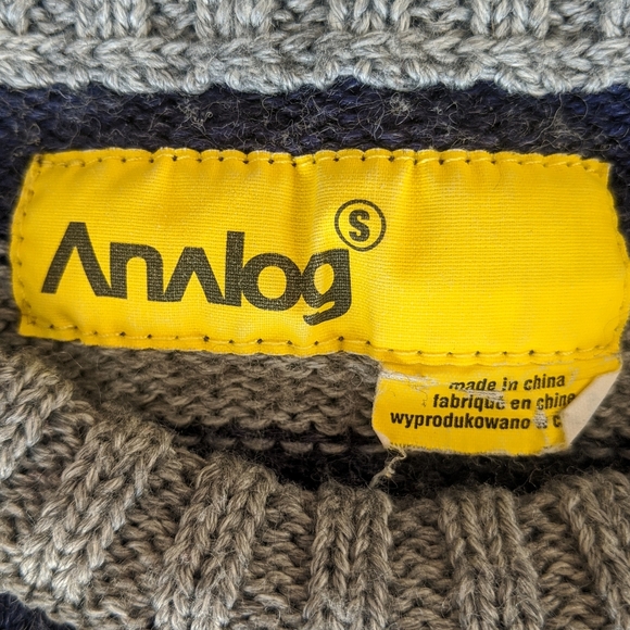 Analog Wool Blue and Red Striped Sweater - Picture 3 of 3